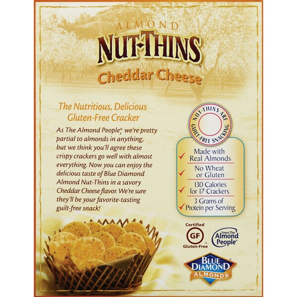 Blue Diamond Almond Nut Thins, Cheddar Cheese, 4.25 oz