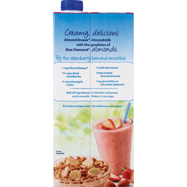 Blue Diamond Almond Breeze Unsweetened Almond Milk, 32 OZ
