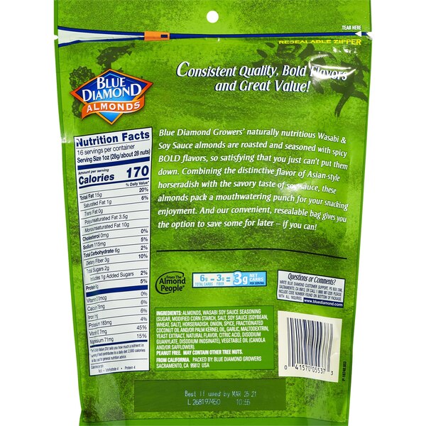Blue Diamond Almonds, 16 oz