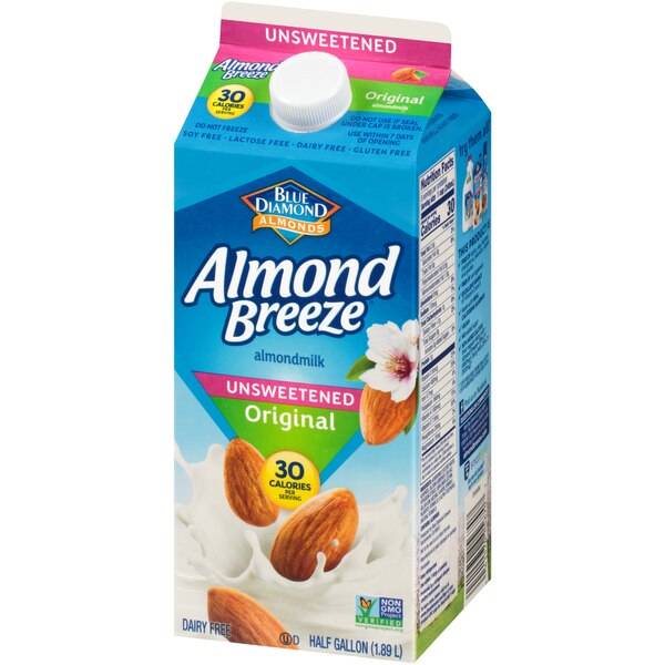 Almond Breeze Unsweetened Original Almond Milk, 64 OZ