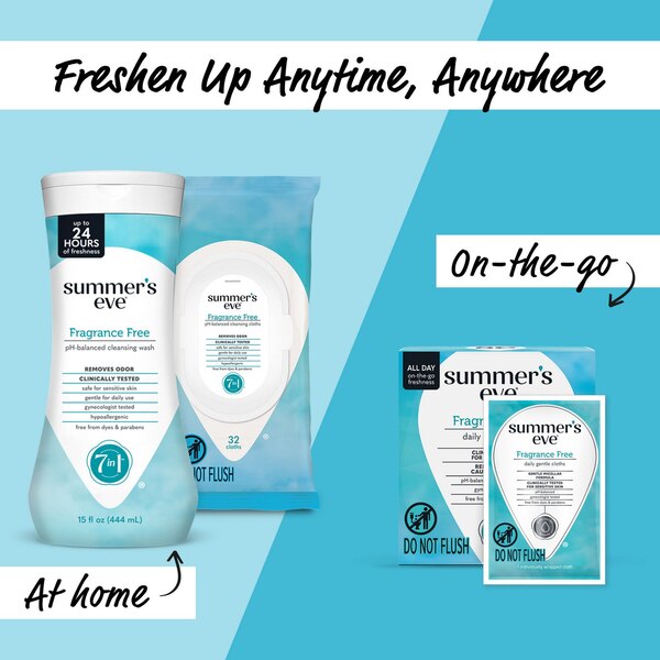 Summers Eve Fragrance Free Wipes