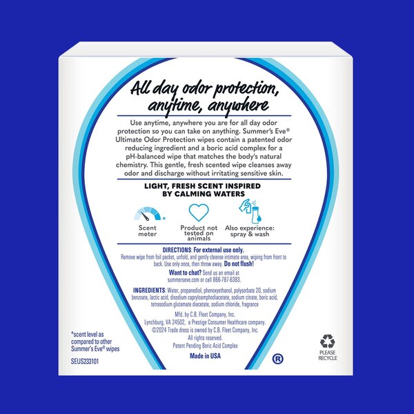 Summers Eve Ultimate Odor Blocker Wipes 