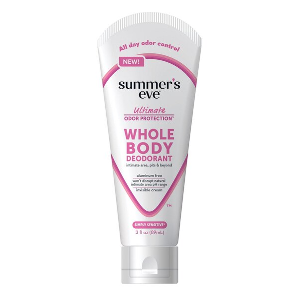 Summer's Eve Ultimate Odor Protection, Whole Body Deodorant Simply Sensitive, 3 OZ