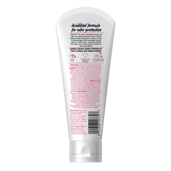 Summer's Eve Ultimate Odor Protection Whole Body Deodorant, 3 OZ