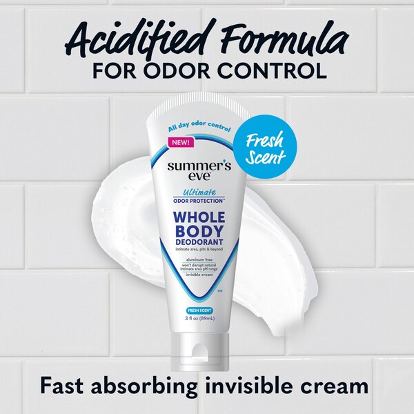Summer's Eve Ultimate Odor Protection Whole Body Deodorant, 3 OZ