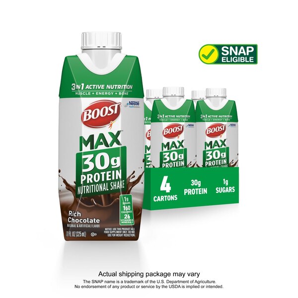 BOOST Max, Chocolate, 4 Pack