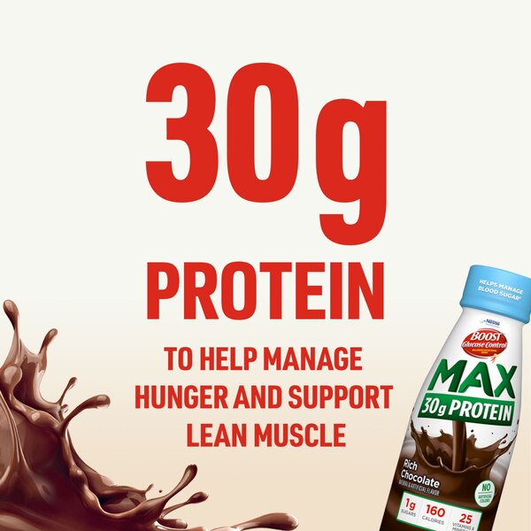 BOOST Glucose Control Max 30g Protein Ready to Drink Nutritional Drink, 11 FL OZ, 4 Pack
