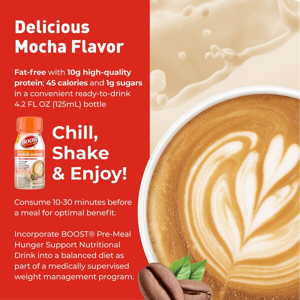 BOOST Pre-Meal Hunger Support, Mocha, 4.2 FL OZ