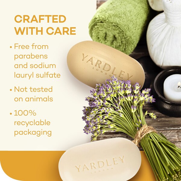 Yardley London Moisturizing Bath Bar, Oatmeal and Almond, 4 OZ