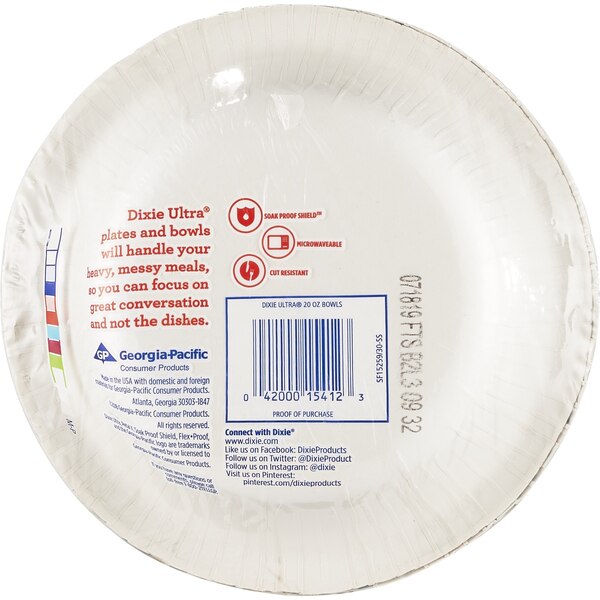 Dixie Ultra Built Strong 20oz Paper Bowls