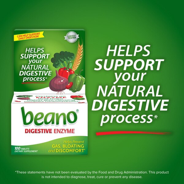 Beano Gas Prevention and Digestive Enzyme Tablets