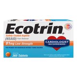 Ecotrin Low Strength Safety Coated Aspirin Tablets, 365 CT, thumbnail image 1 of 5