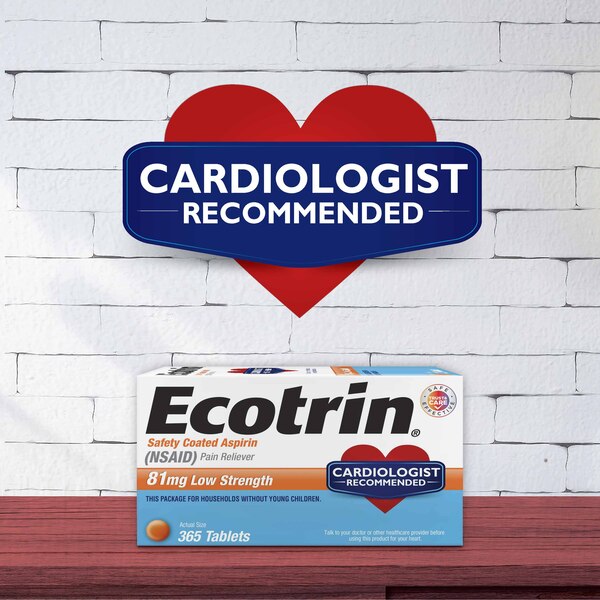 Ecotrin Low Strength Safety Coated Aspirin Tablets, 365 CT