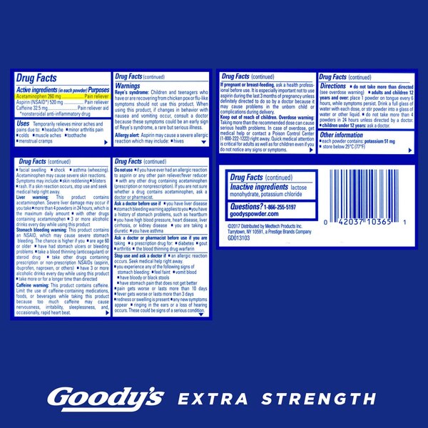 Goody's - Talcos para el dolor de cabeza, máxima potencia