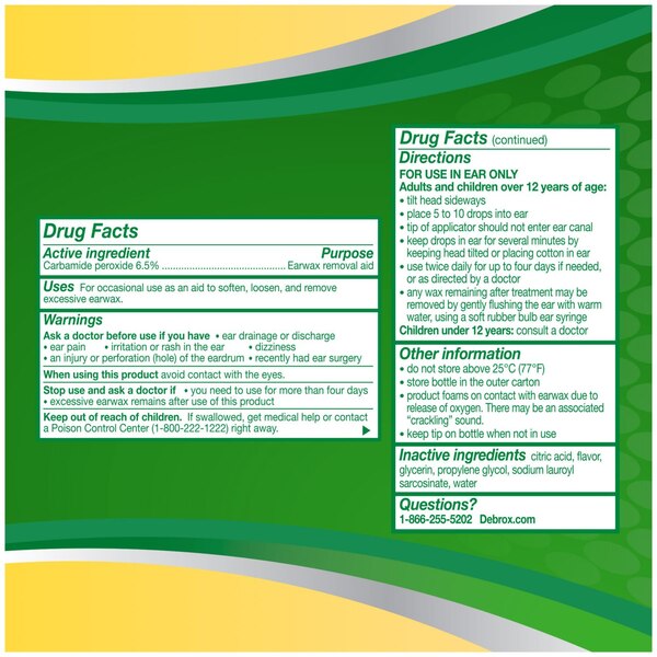 Debrox Earwax Removal Kit, 0.5 fl oz Ear Drops & Bulb Ear Syringe