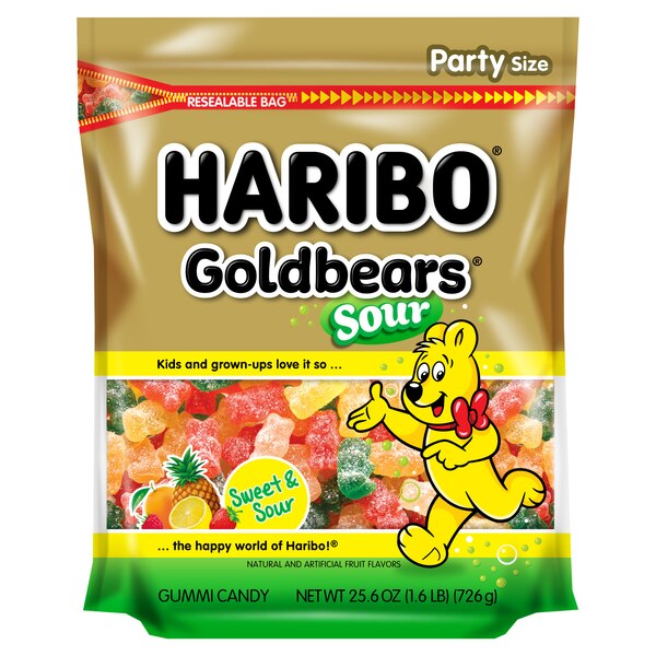 Haribo Sour Bears Gummy Candy, 25.6 oz
