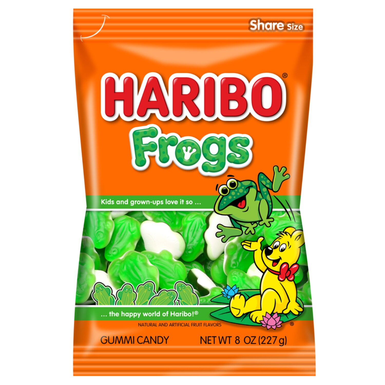 Haribo Frogs Fruity Gummy Candy, 8 OZ
