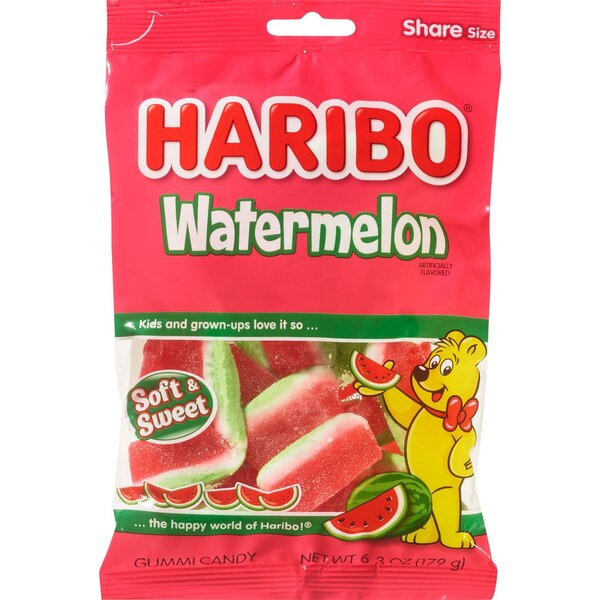 Haribo Watermelon Gummi Candy, 6.3 oz