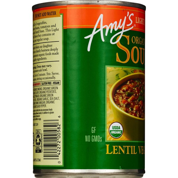 Amy's Organic Soups, Lentil Vegetable, 14.5 oz