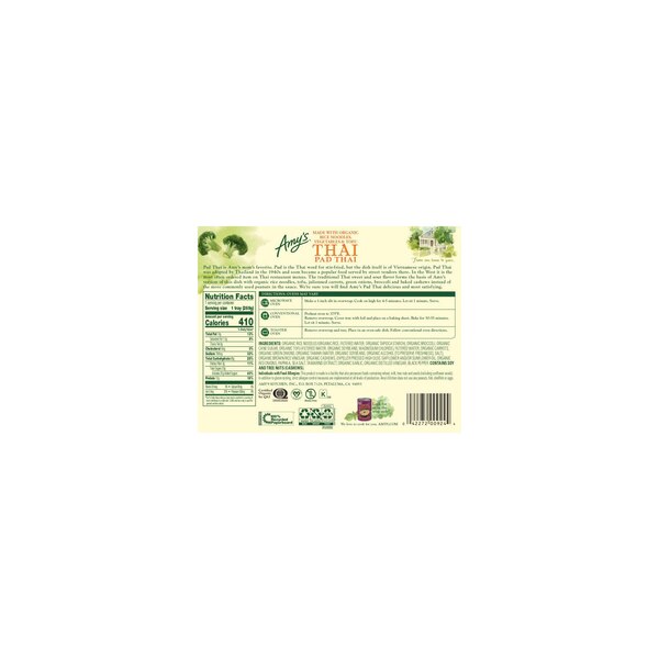Amy's Frozen Pad Thai, 9.5 oz