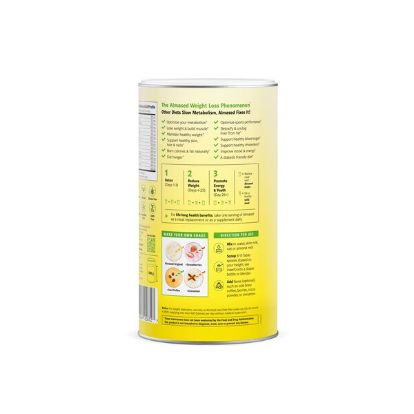 Almased - Polvo para la pérdida de peso rápida y permanente, 17.6 oz