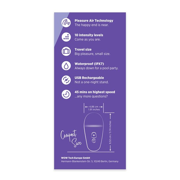 ROMP Free X Travel Pleasure Air Clitoral Stimulator