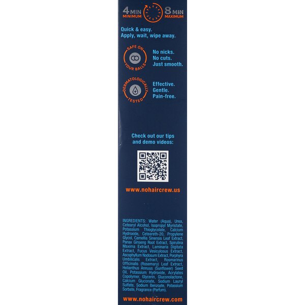 No Hair Crew Men's Intimate Hair Removal Cream, 100 ml