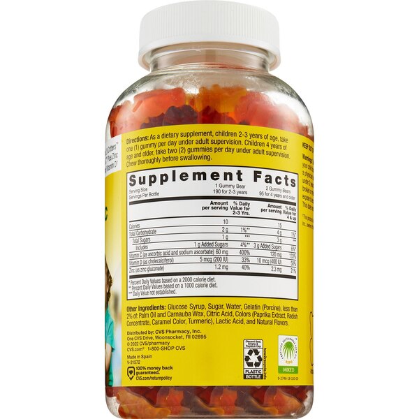 CVS Children's Immune C + Zinc Gummies, 190 CT