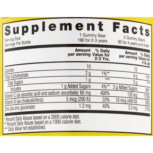 CVS Children's Immune C + Zinc Gummies, 190 CT