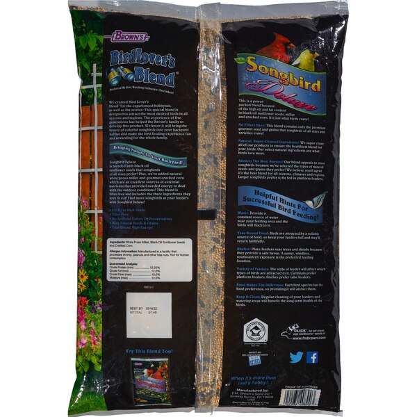 Brown's Birdlover's Blend Songbird Deluxe Birdseed