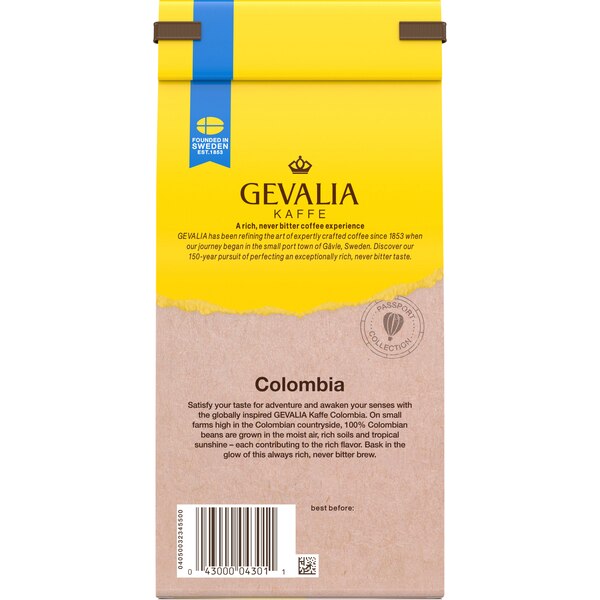 Gevalia Colombia Medium Roast Ground Coffee, 12 oz