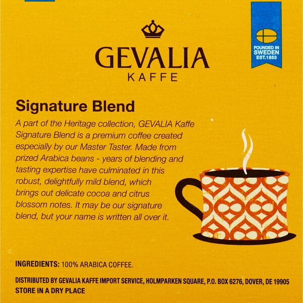 Gevalia Kaffe Signatire Blend, Mild-Medium Roast K-Cup Pods, 12 ct