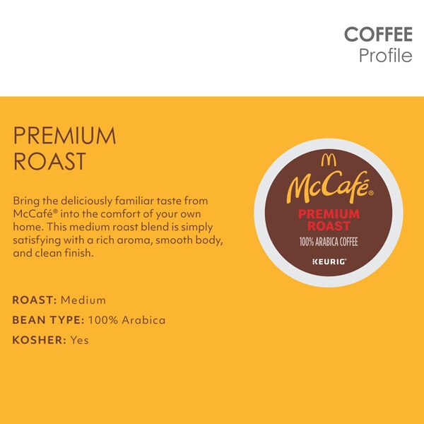 McCafe Premium Coffee K-Cup Pods, Medium Roast, 24 ct, 8.3 oz