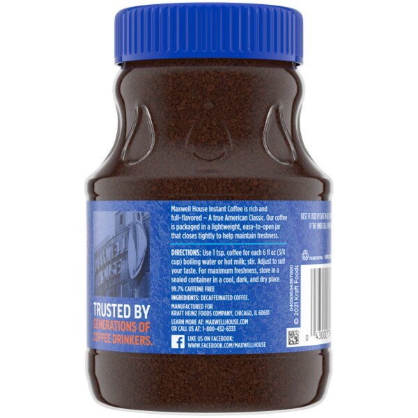 Maxwell House Original Decaf Instant Coffee, 8 oz