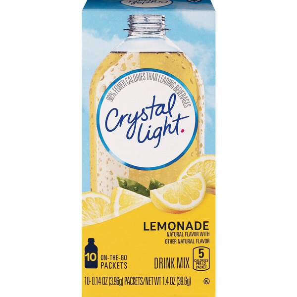 Crystal Light Drink Mix, Lemonade 1.4 oz 10 ct