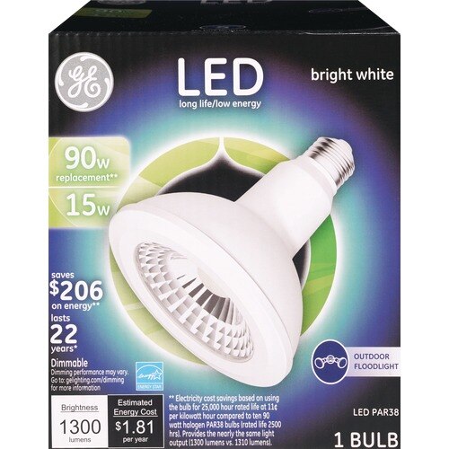 GE LED PAR38 Bright White Flood Light Bulb
