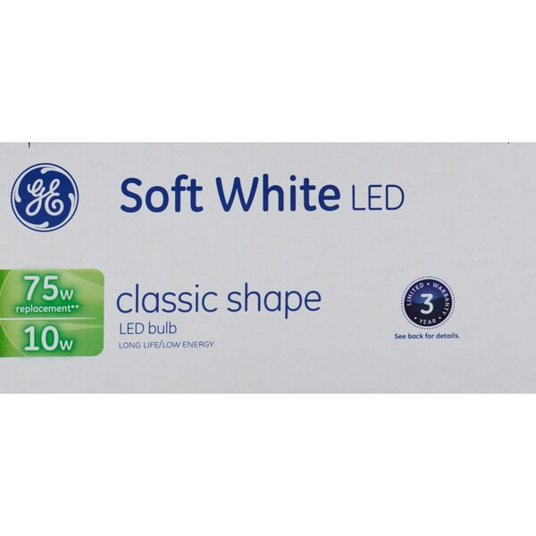 GE LED Classic Soft White A21 Light Bulbs, 10w, 2 CT
