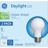 GE LED Classic Daylight A21 Light Bulbs, 10w, 2 CT, thumbnail image