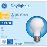 GE LED Classic Daylight A21 Light Bulbs, 13w, 2 CT, thumbnail image