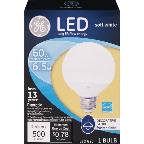 GE LED Long Life Low Energy Bulb Soft White, 60W