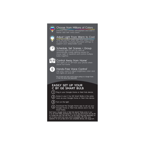 C by GE Full Color A19 Smart LED Bulb (1-Pack)