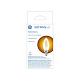 GE Decorative Blunt Tip 60W Equivalent Soft White LED Light Bulbs, Dimmable, Small Base, 2 ct, thumbnail image
