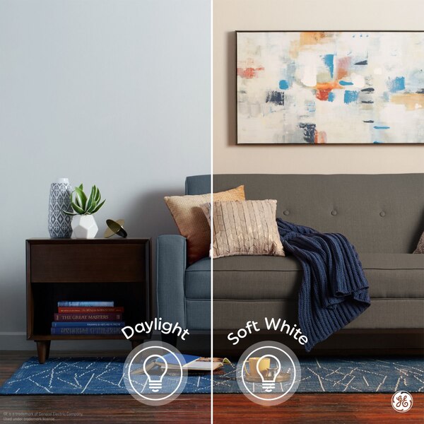GE 40W Equivalent Soft White A15 LED Light Bulbs, Dimmable, Standard Base, 2 ct