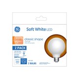 GE Decorative 40W Equivalent Soft White G25 LED Light Bulbs, Dimmable, Standard Base, 2 ct, thumbnail image