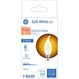 GE Decorative 40W Equivalent Soft White Light Bulb, Dimmable, Small Base, 2 ct, thumbnail image