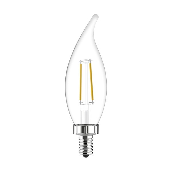 GE Decorative 40W Equivalent Soft White Light Bulb, Dimmable, Small Base, 2 ct
