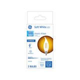 GE Decorative 5.5W Soft White LED Light Bulbs, Dimmable, Small Base, 2 ct, thumbnail image