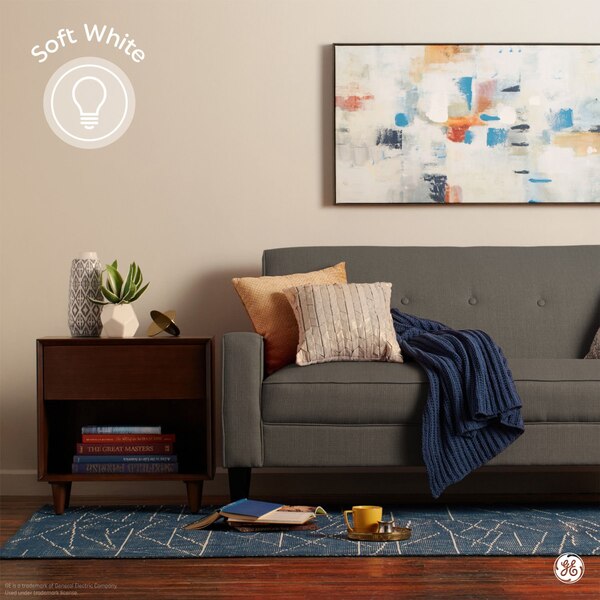 GE Decorative 5.5W Soft White LED Light Bulbs, Dimmable, Small Base, 2 ct