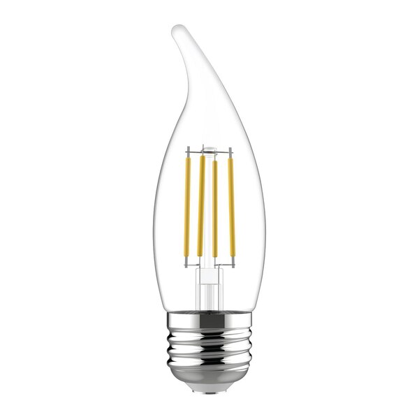 GE Decorative 60W Equivalent Soft White LED Light Bulbs, Dimmable, Standard Base, 2 ct