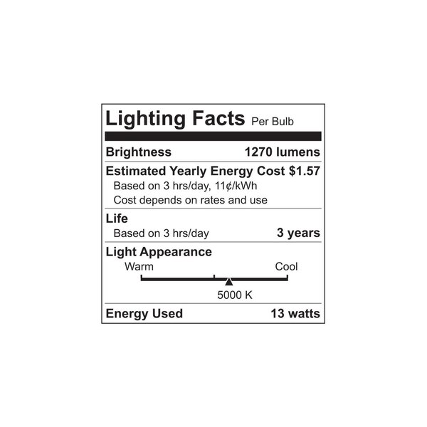 GE 100W Equivalent Daylight A19 LED Light Bulbs, Standard Base, 2 ct